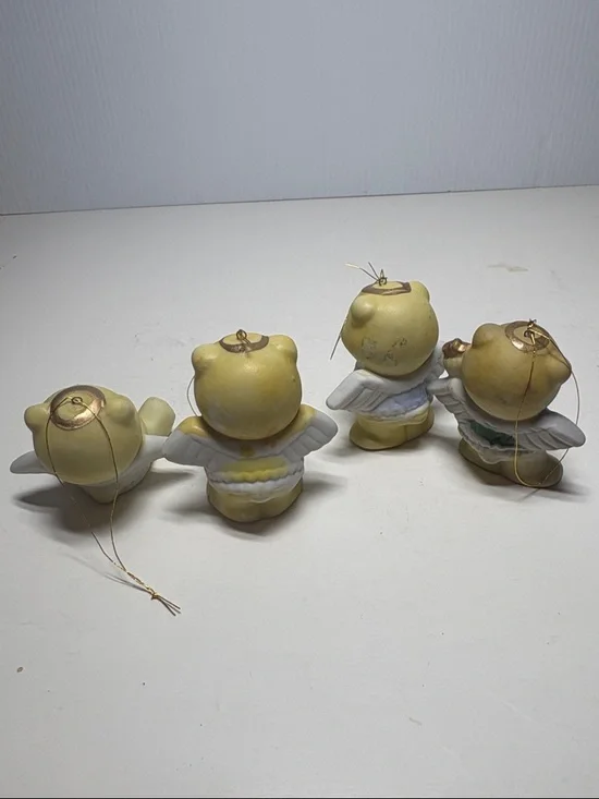 Set of 4 Teddy Bear Around The World Angel Ornaments - Picture 2 of 6